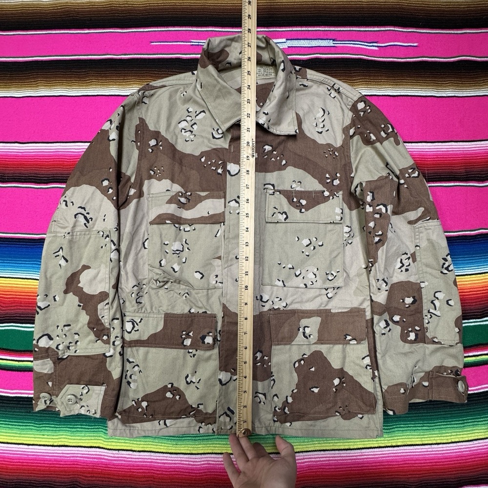 Vintage Military Desert Chocolate Chip Camo Shirt Men S X-Short Combat 4 Pockets - Picture 8 of 8